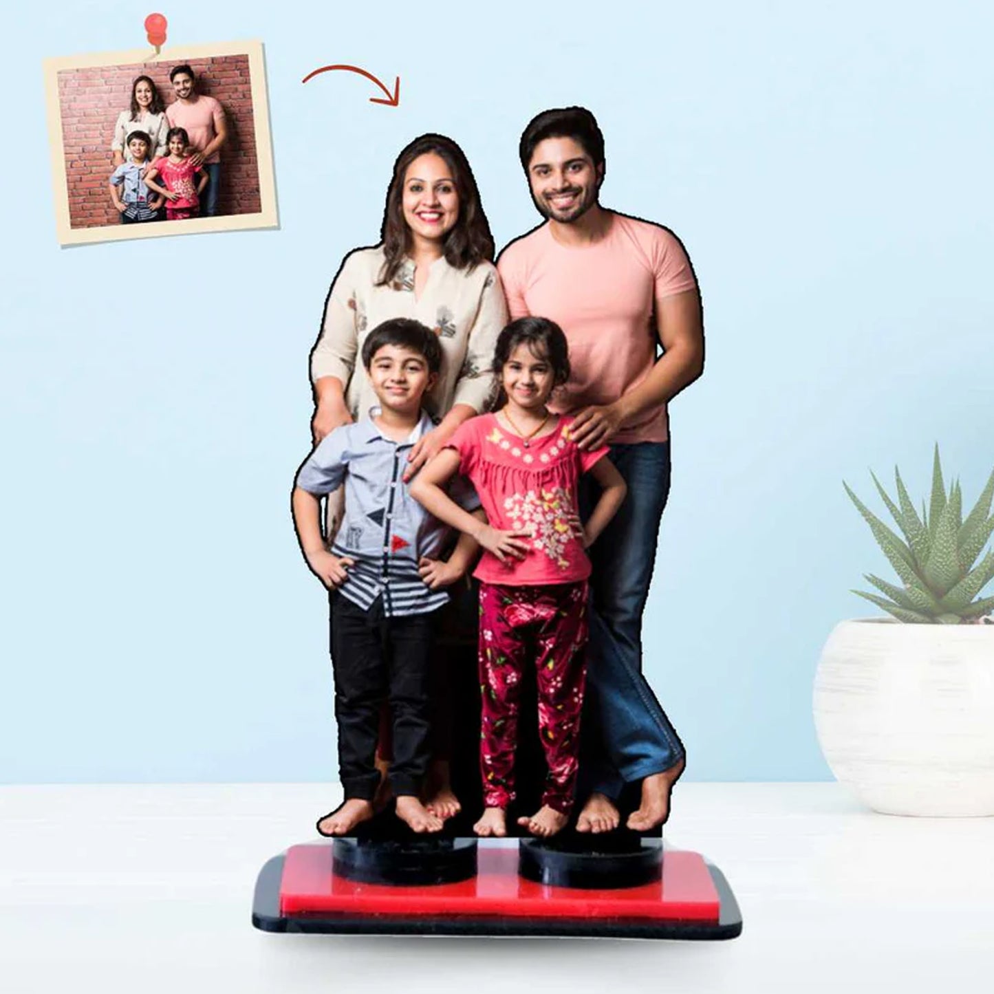 Personalized Family Caricature Table Top | Best Gift for Birthday & Anniversary