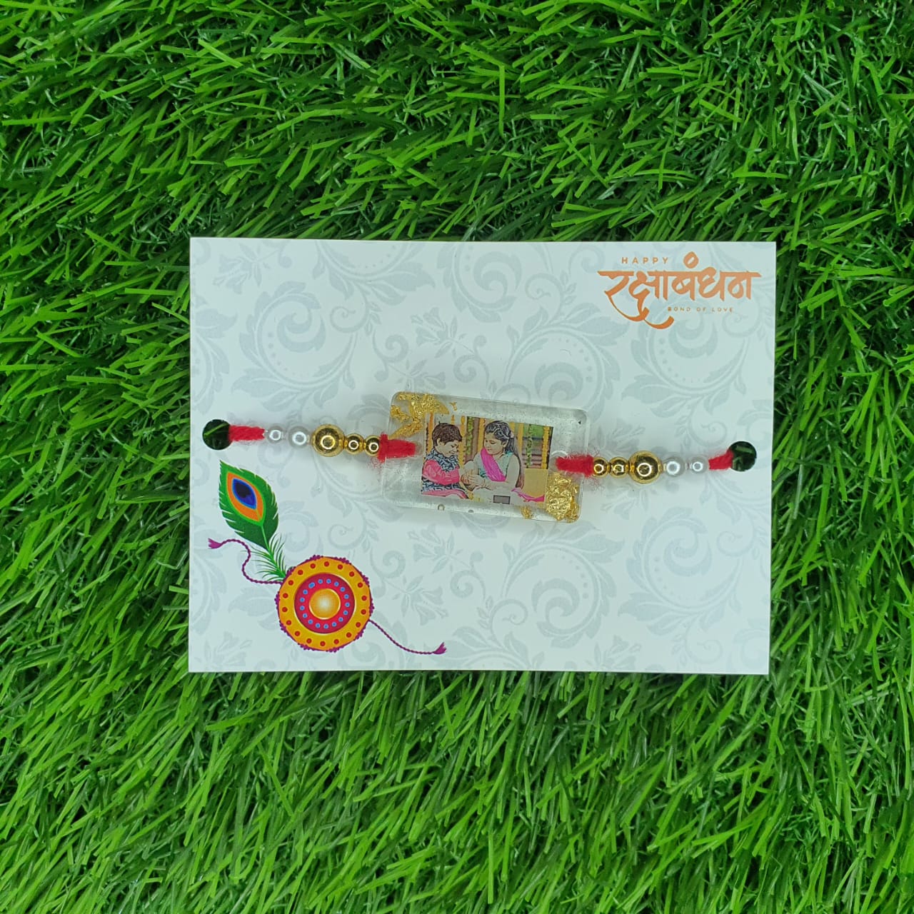 Personalized Photo Rakhi for Brother β Custom Resin Rakhi with Picture