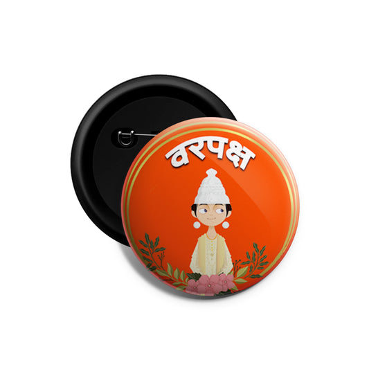 Varpaksh | Wedding Badges | Size - 58mm