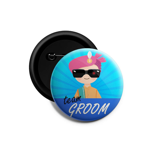 Team Groom | Wedding Badges | Size - 58mm