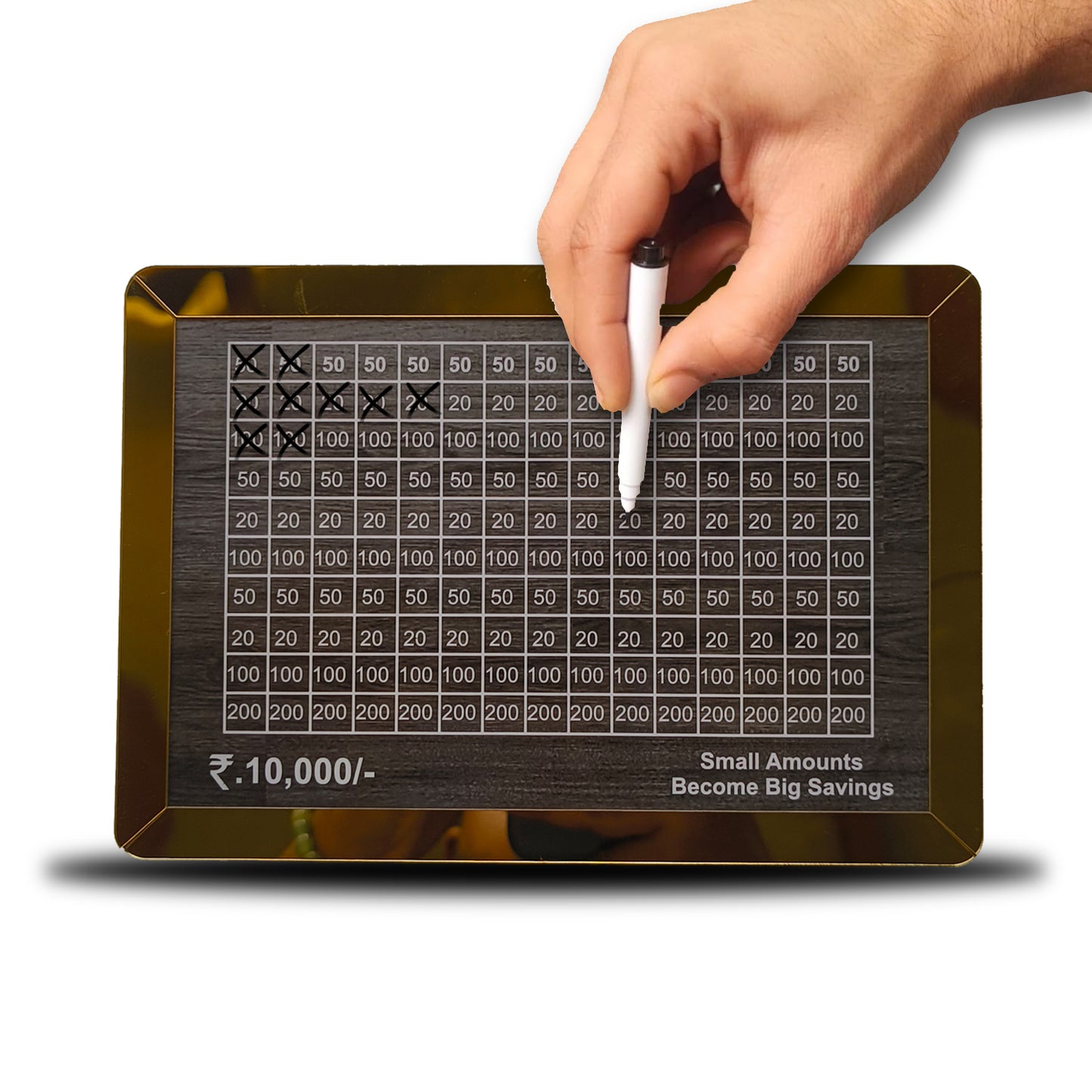 Wooden Money Saving Box for Kids | Smart Wooden Piggy Bank | Target ₹10,000 Savings Box