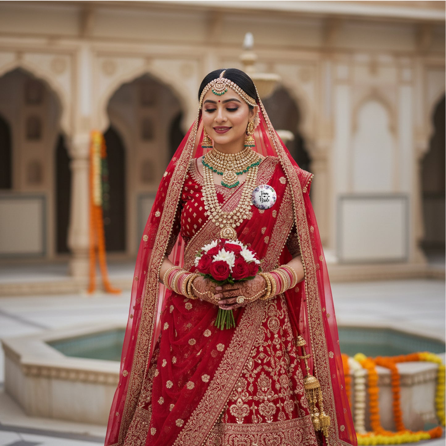 Team Bride | Wedding Badges | Size - 58mm