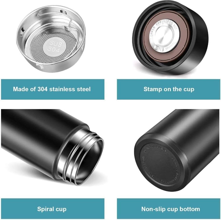 Personalised Temperature Bottle with Name (500ml) Ideal for Runners, Gym goers & Travellers