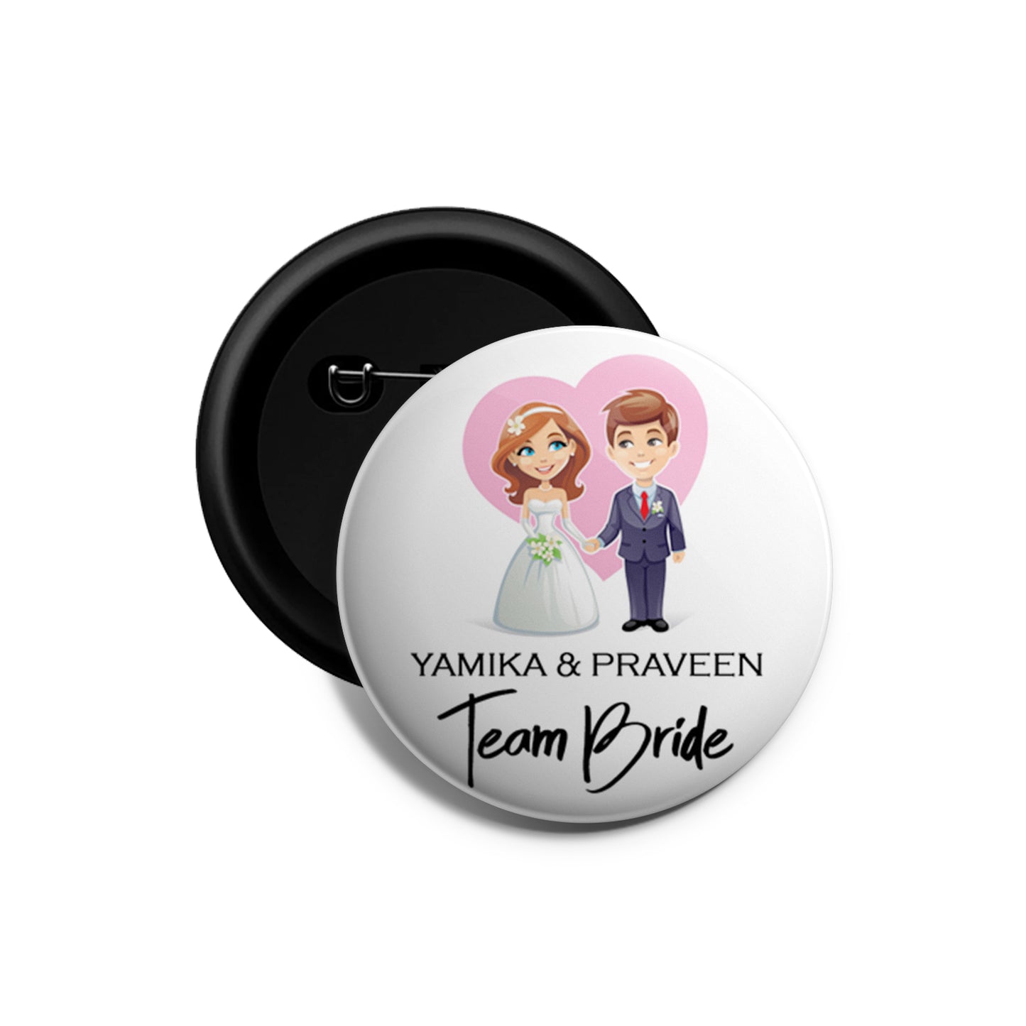 Team Bride | Wedding Badges | Size - 58mm