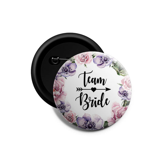 Team Bride | Wedding Badges | Size - 58mm