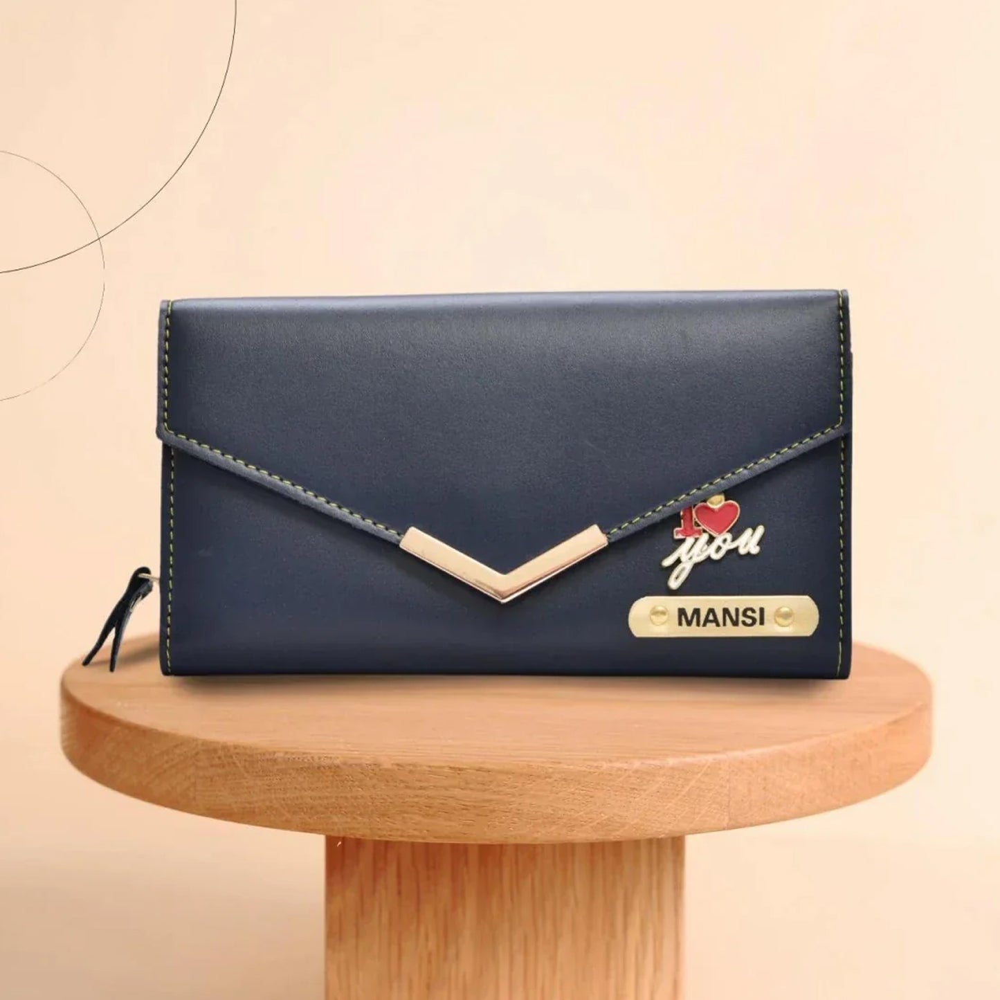Elegant Personalized Leather Wallet for Women