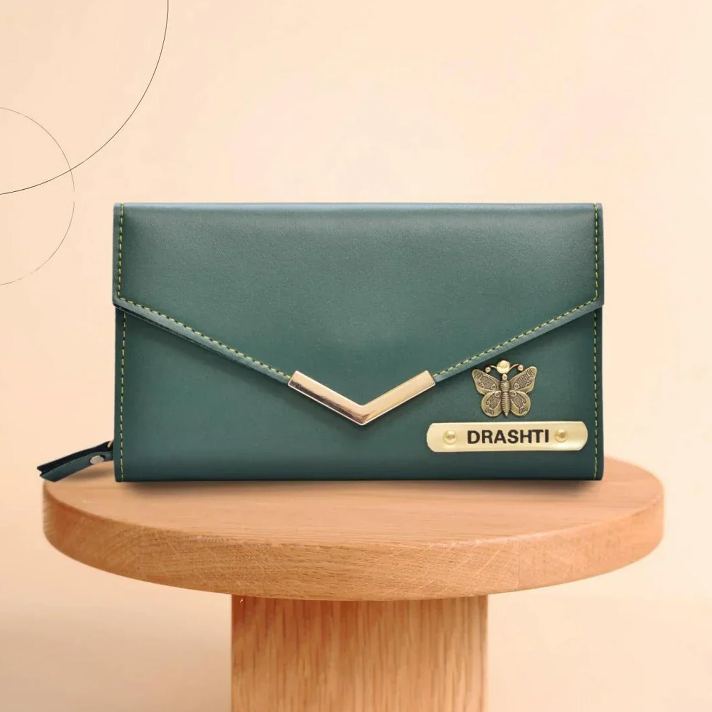 Elegant Personalized Leather Wallet for Women